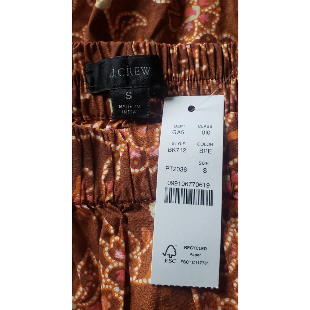 11. J.Crew Tiered pull-on maxi skirt in vintage vines - Picture 8 of 11